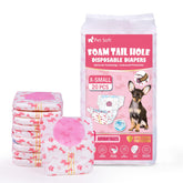 Pañales Pet Soft para perro, talla XS, vista frontal en rojo, protección duradera
