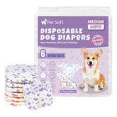 Pet Soft pañales para perros, ajuste medio para razas medianas.
