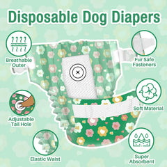 Pañales desechables Pet Soft para perros pequeños con ajuste cómodo de cintura.