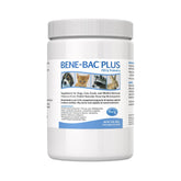 Bene-Bac Plus envase de polvo de 1 lb para soporte digestivo en mascotas.