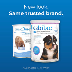 Leche en polvo Esbilac de PetAg para cachorros, ayuda a nutrición inicial.