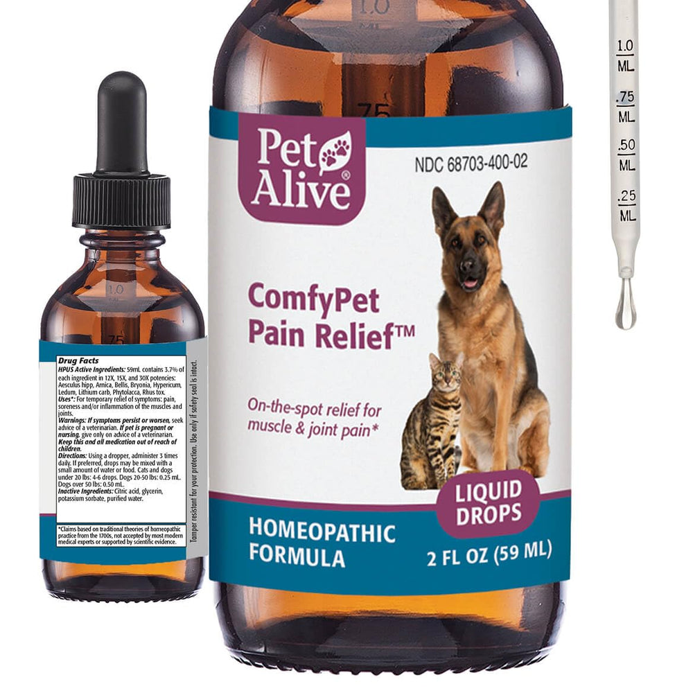 PetAlive ComfyPet, gotas en botella para movilidad diaria de tu mascota.
