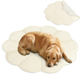 PetAmi Alfombra refrigerante para perros, diseño floral, grande y beige para confort diario