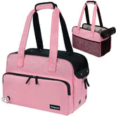 PetAmi cartera portador para perro pequeño rosa, vista ventilada para viajar