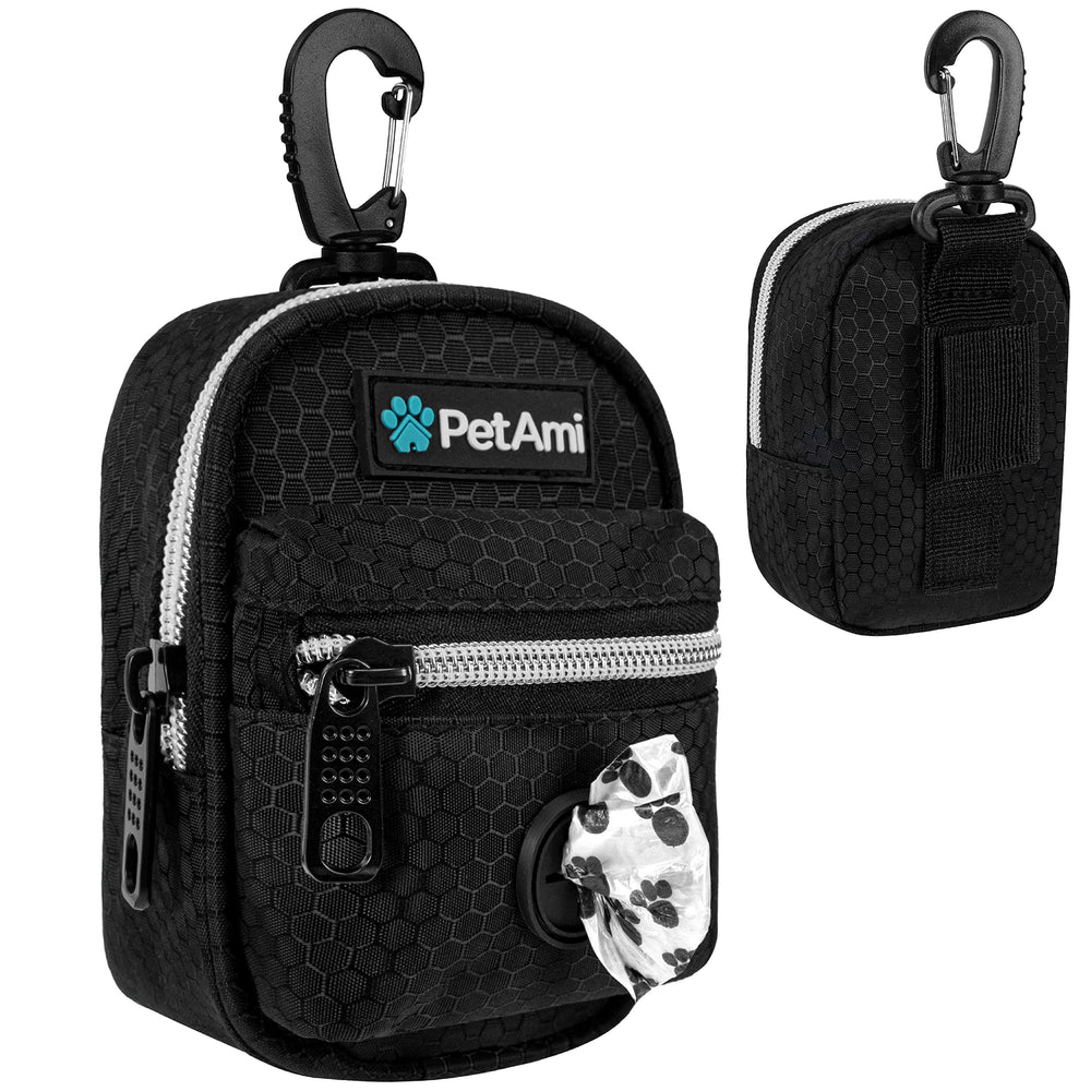 PetAmi distributeur sacs-crottes monté sur laisse pour ramassage rapide.