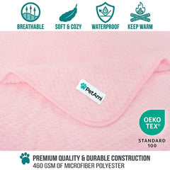 PetAmi Manta Reversible Rosa, doble lado suave para noches acogedoras.