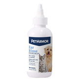 Enjuague para oídos PetArmor: botella de 4 oz para orejas limpias y secas en perros y gatos.