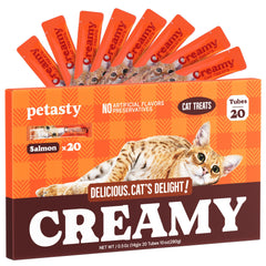 PETASTY salmón puré tubo: premio sabroso y fácil de alimentar.
