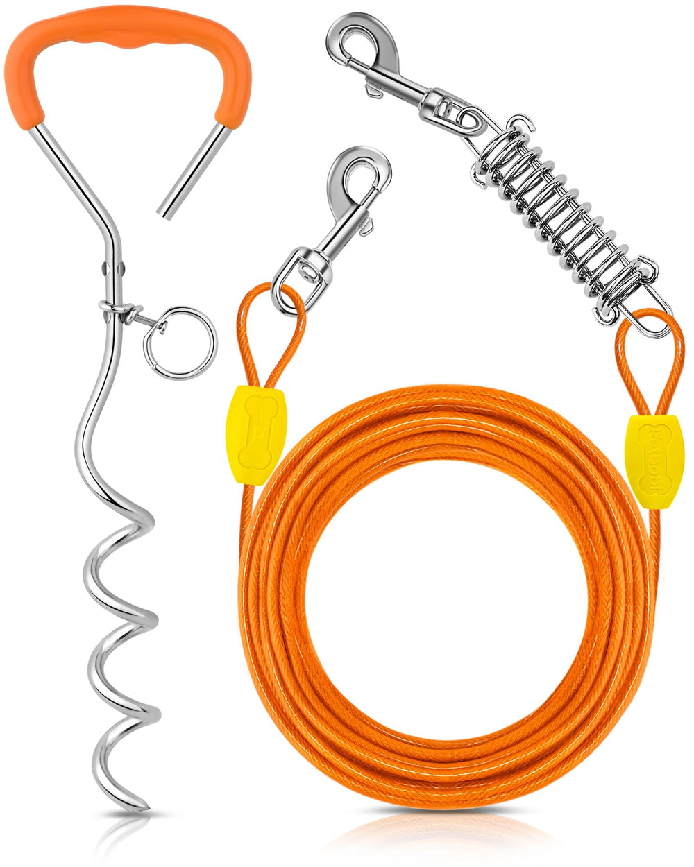 Petbobi cable-perros-30ft para paseos al aire libre, amplio y seguro.