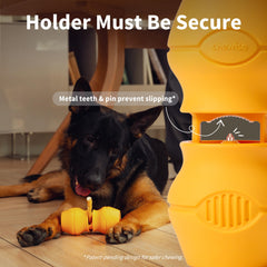 Chewise Holder de PetClan, materiales durables y dientes de acero inoxidable para mayor vida útil.