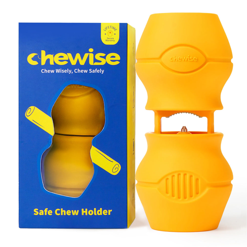 Chewise Holder de PetClan muestra seguridad máxima para evitar atragantamientos durante la merienda.