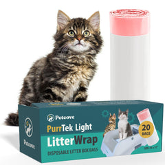 PurrTek Light de PetCove con ajuste preciso para encajar perfectamente y evitar bolsas sueltas.