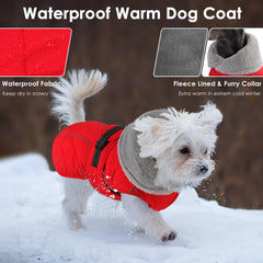 Petglad Chaqueta invierno con forro de felpa, aporta calor suave para caminatas frías.
