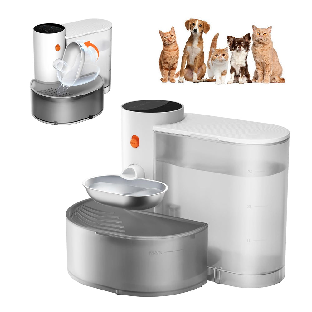 Petgravity bebeder automático acero inoxidable, 3-5l, ideal para gatos y perros pequeños.