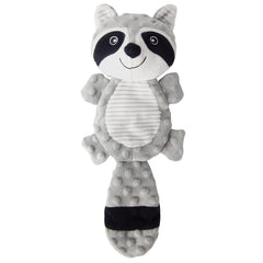 PetHomey juguete para perro sin relleno con mapache gris, ideal para morder y jugar