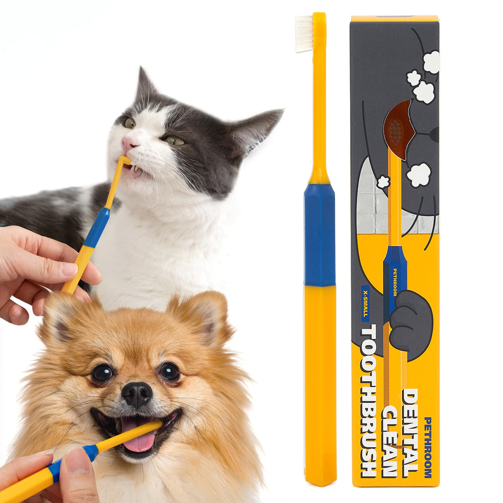 PETHROOM cepillo dental para gatos con cerdas suaves para limpieza suave diaria