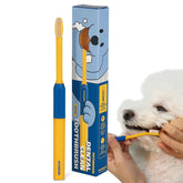 PETHROOM cepillo dental para mascotas con mango ergonómico para agarre estable