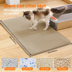 Petinstinct alfombra con doble capa y panales hexagonales para atrapar la arena.