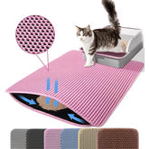 Petinstinct tapete XXL para arenero, 46x26, rosa, mantiene el suelo limpio y reduce desorden.