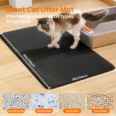 Petinstinct Tapete de doble capa con panal hexagonal que atrapa arena.