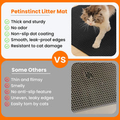 Petinstinct Tapete lavable, fácil de limpiar para arena de gatos.