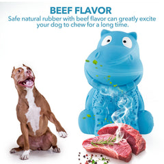 petizer hipopótamo azul, sabor a carne para masticar