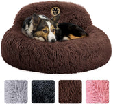 PetJett Cama Calmante en forma dona 30'', suave y acolchada para perros hasta 45 lb