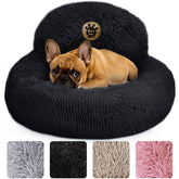 Cama donut PET JETT de 23 pulgadas para perros pequeños, ofrece relajación y confort.