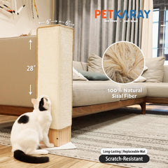 PetKARAY rascador pared esquina, ideal para proteger muebles del arañado.