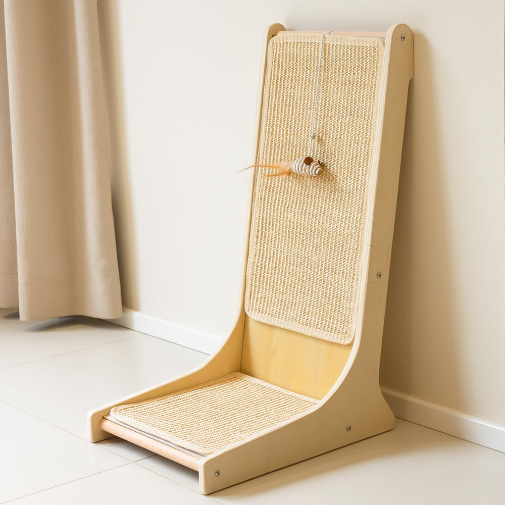 PETKARAY rascador sisal vertical 105° para gatos, rascado cómodo.