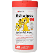 Petkin Anti Itch Wipes en empaque práctico para casa o viaje