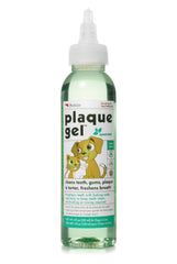 Petkin Gel eliminador de placa para perros y gatos, enfoque en dientes y aliento.