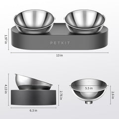 PETKIT inclinación de 15 grados, cuenco para una posición más cómoda al comer.