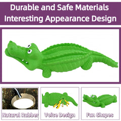 Juguete PETKN aligator con prominencias dentales para limpieza durante juego.