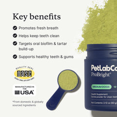 PetLab Co. ProBright ayuda a combatir el sarro y el mal aliento.