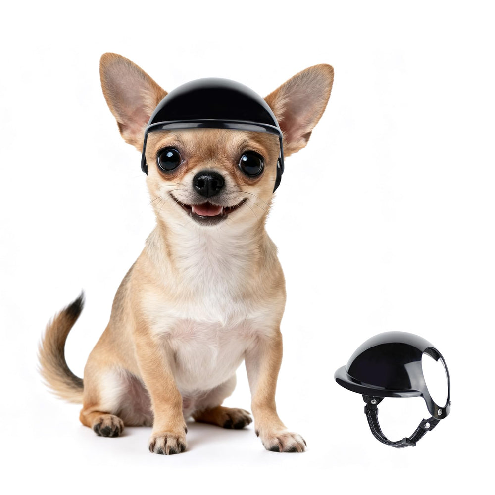 PETLESO casco perro XS con orejas abiertas, protección cómoda para paseos.