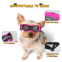 Gafas PETLESO para perro, armazón suave y ventilado para evitar empañamiento.
