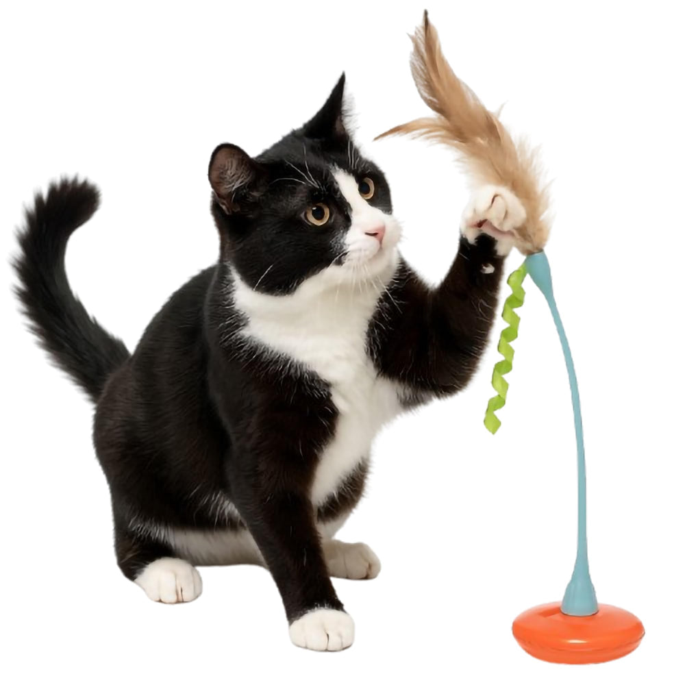 Petlinks Tippy Teaser, juguete de plumas para gato que estimula la caza.