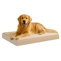 Cama ortopédica PETMAKER con dos capas de espuma memoria para mayor confort.