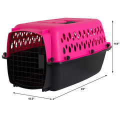Petmate kennel rosa para perros hasta 15 lb, ideal para coche o avión