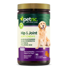 PetNC Natural Care Hip y Joint Mega Soft Chews, empaque práctico para dueños de mascotas.