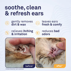 Petpost toallitas orejas gato con textura suave de algodón para uso cómodo.