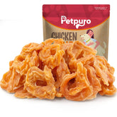 PETPURO Aros de Pollo para Perros: empaque práctico y fácil de elegir como premio diario.