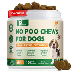 Petrivium No Poo Chews en bote, dosis diaria para perros.