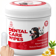 Pets & Pupps: paquete de toallitas dentales para perros, limpieza suave