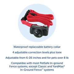 Collar receptor UltraLight ajustable 6-26 pulgadas para perros de tamaño diverso.