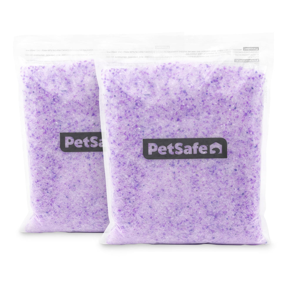 PetSafe ScoopFree Premium Crystal Litter en empaque lavanda de 4.3 lb, dos paquetes