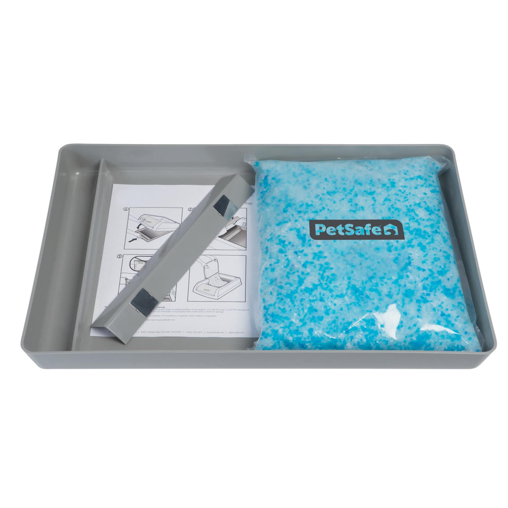 PetSafe ScoopFree: bandeja reutilizable con cristales para limpieza ecolĂłgica.