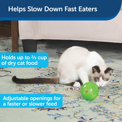 PetSafe SlimCat ajuste-de-aberturas para regular la comida liberada.