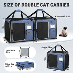 Petskd portadores para gatos, dos piezas separables para mayor flexibilidad durante viajes.